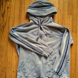 adidas three stripes across hood XL